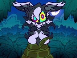 animated animated_eyes_only coils femsub furry giraffe200 jungle kaa kaa_eyes looking_at_viewer night ring_eyes smile snake tagme video