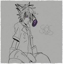 dioforce disney empty_eyes kingdom_hearts male_only malesub penis solo sora spiral undressing