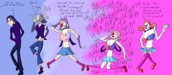  blue_eyes breast_expansion clown clown_girl clownification eve_(poppetkisses) femsub goth happy_trance heterochromia laughing memetic_control mind_break nipples pink_hair poppetkisses purple_eyes purple_hair red_eyes red_hair sage_of_shadows text transformation white_skin 