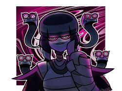 femdom forked_tongue hypnotic_eyes looking_at_viewer pov_sub purple_eyes scorchvx snake_hair