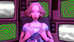  3d ahegao amateurthrowaway animated animated_gif breasts clothed empty_eyes female_only femsub happy_trance haru_okumura headphones hypnotic_audio open_mouth persona_(series) persona_5 short_hair source_filmmaker spiral tongue tongue_out 