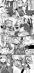  ahoge clothed comic dialogue dracaene_sunbringer ethereal_(zenless_zone_zero) femsub girtablullu_(zenless_zone_zero) greyscale hair_covering_one_eye nekubi open_mouth possession short_hair speech_bubble spoilers surprised sweat tears text translation_request zenless_zone_zero 