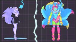 androgynous androgynous_dom before_and_after cum deltarune erection femsub furry glasses handsfree_ejaculation happy_trance kitsune_girl malesub original penis sauce-guy tech_control transformation transgender werewire