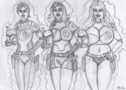 before_and_after bimbofication breasts choker cleavage erect_nipples female_only femsub greyscale huge_breasts large_breasts lipstick long_hair monochrome panties sabine_wren short_hair shorts sketch small_breasts solo star_wars star_wars_rebels thighs thong transformation underwear yerbouti