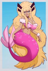  barbie_(series) bimbofication blonde_hair blue_eyes breasts cleavage female_only femsub happy_trance long_hair magik marvel_comics mermaid tagme wrenzephyr2 x-men 