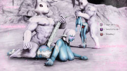  3d alien alien_girl anal aphrodisiac au_ra blue_skin breasts bunny_boy femsub final_fantasy final_fantasy_xiv furry gameplay_mechanics maledom nashandraffxiv sex source_request 