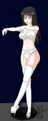 black_hair empty_eyes female_only femsub gloves happy_trance high_heels lingerie surrisaki to_love_ru to_love_ru_darkness yui_kotegawa zombie_walk