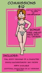  bikini commission_sheet happy_trance hypnogirl_(isankura) isankura original red_hair 