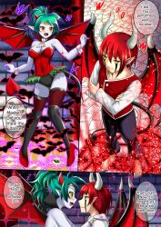  bare_shoulders barefoot bat_wings blush breasts cleavage clothed comic corruption corset curvy d-zen_(vanillahypnotist) demon demon_boy demon_girl dialogue elf_ears empty_eyes fangs feet femsub fishnets genie green_hair happy_trance high_heels horns incubus maledom open_mouth original red_eyes red_hair see-through shantae shantae_(series) shoes short_hair smile standing succubus tail text thighhighs tied_hair tongue transformation trw18 white_skin wings yellow_eyes 