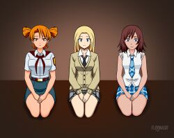  alisa_(everlasting_summer) assassination_classroom blonde_hair empty_eyes everlasting_summer femsub floonasif kairi kingdom_hearts long_hair multiple_girls multiple_subs orange_hair red_hair rio_nakamura school_uniform short_hair 