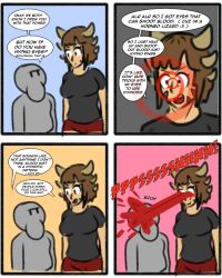  blood breasts brown_hair comic dialogue grey_skin horns humor hypnotic_eyes kilroy_(kilroylucy) kilroylucy18 lizard_girl lucy_theodulf_(kilroylucy) original 