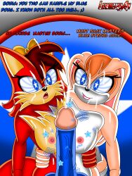  absurdres bottomless breasts bunny_girl cum cum_on_body cum_on_face dialogue drool erection exkaizuhan femsub fiona_fox fox_girl furry handsfree_ejaculation maledom nude orgasm penis sonic_the_hedgehog sonic_the_hedgehog_(series) spiral symbol_in_eyes text topless vanilla_the_rabbit veins 