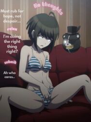 ai_art dangan_ronpa dangan_ronpa_another_episode hypnotic_light komaru_naegi kurokuma masturbation pendulum underwear white_eyes