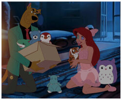  ariel bed bedroom bow box coin diaper disney femsub kaa_eyes lingerie lupin_iii nightgown pacifier scooby-doo scooby-doo_(series) serisabibi slippers smile stuffed_animal the_little_mermaid 