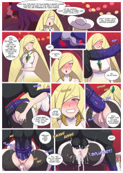  anal anus ass bestiality blonde_hair blush breasts comic cum cum_in_ass cum_in_pussy deareditor dress femsub from_behind green_eyes hat heart heart_eyes horse horse_penis huge_cock hypnotic_penis large_ass large_breasts large_insertion lillie_(pokemon) lip_biting long_hair lusamine maledom mating_press milf nintendo non-human_penis open_mouth penis pink_eyes pokemon pokemon_(creature) pokemon_sun_and_moon pokephilia pussy sex spectrier_(pokemon) symbol_in_eyes text torn_clothes vaginal very_long_hair 