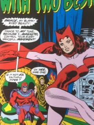  body_control cape comic dancing empty_eyes father_and_daughter femsub gloves leotard magneto maledom marvel_comics official sitting super_hero text wanda_maximoff white_eyes x-men 