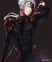  bodysuit corruption fate/stay_night fate_(series) happy_trance iwanaga_tm lancer male_only malesub red_eyes white_hair 