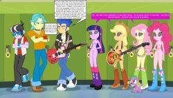  anonymind_(manipper) applejack bottomless breasts comic equestria_girls exhibitionism femsub flash_sentry fluttershy maledom manip multiple_girls my_little_pony nude pinkie_pie spiral_eyes straight-cut_bangs symbol_in_eyes text topless twilight_sparkle western 