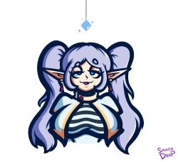  crystal elf_ears eye_roll femsub frieren frieren:_beyond_journey's_end happy_trance heavy_eyelids hypnotic_accessory large_breasts magic pendulum smushdrop 