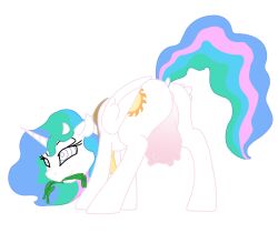 animal_ears animals_only bottomless cow_girl femsub filflat_(colorist) horns horse my_little_pony nude princess_celestia ring_eyes sketch topless transformation udders unicorn western wings